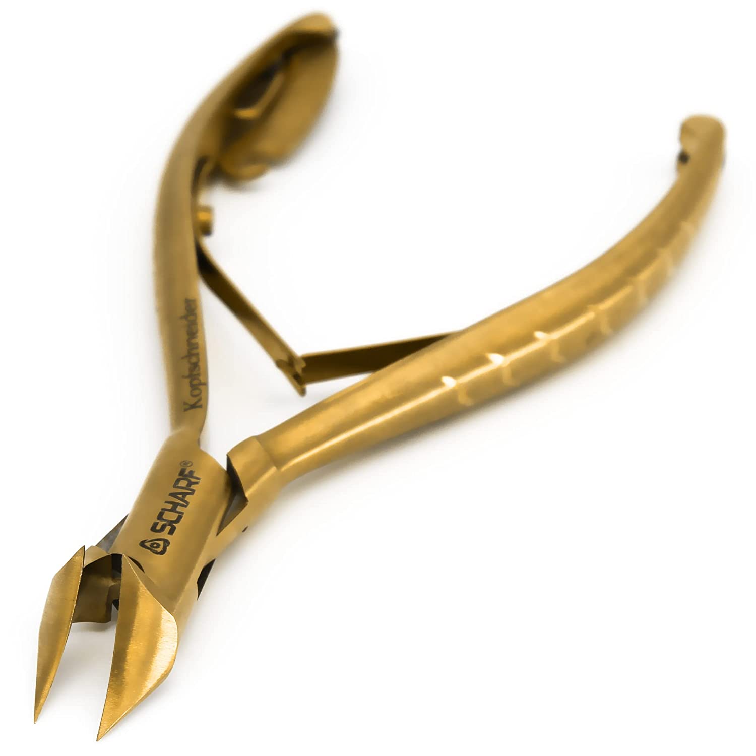Profi Kopfschneider Nagelzange aus Edelstahl in Gold