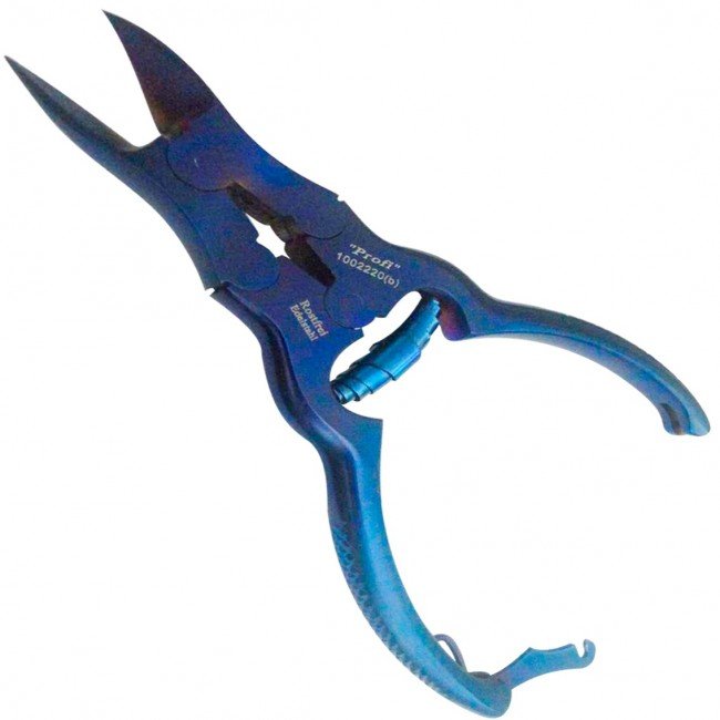 Profi Nagelzange "Doppelte Übersetzung" 16cm BLAUTITAN-Sonder Ausführung – Bild 4