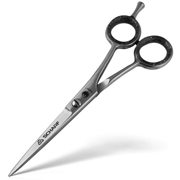 SCHARF STAHL® Profi Haarschere, Professionelle Friseurschere mit Mikroverzahnung 5,5 Zoll | - scharfer und präziser Schnitt | geeignet für Damen und Herren | zum Trocken- und Nass Schneiden