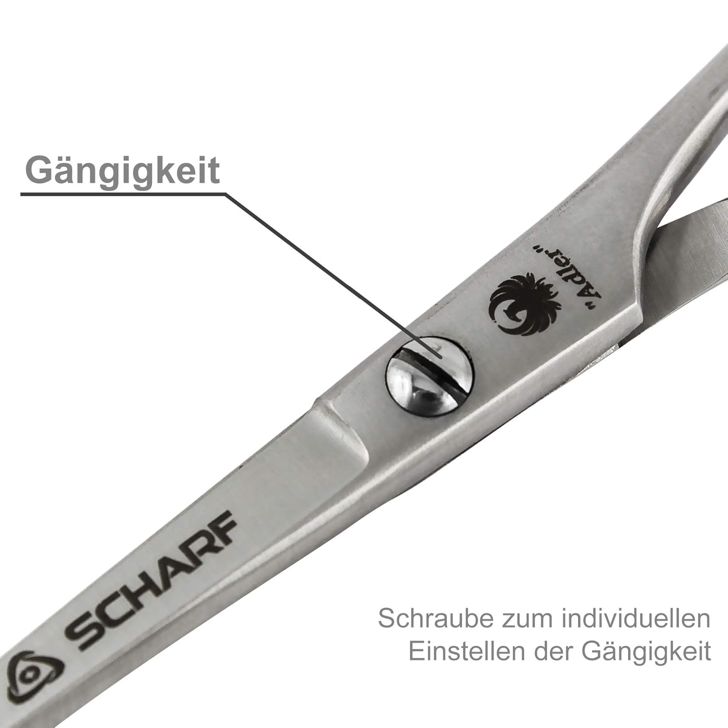 SCHARF STAHL® Profi Haarschere, Professionelle Friseurschere mit Mikroverzahnung 5,5 Zoll | - scharfer und präziser Schnitt | geeignet für Damen und Herren | zum Trocken- und Nass Schneiden – Bild 3