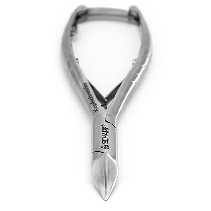 SCHARF STAHL® Profi Kopfschneider Nagelzange aus Edelstahl, Nagelschneider Fußnagelzange Zehennagelzange Nagelknipser, Zange für Fußnägel, Maniküre Pedikürzange inkl. Schutzkappe und Etui